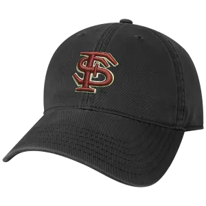Florida State Seminoles Black Relaxed Twill Adjustable Hat