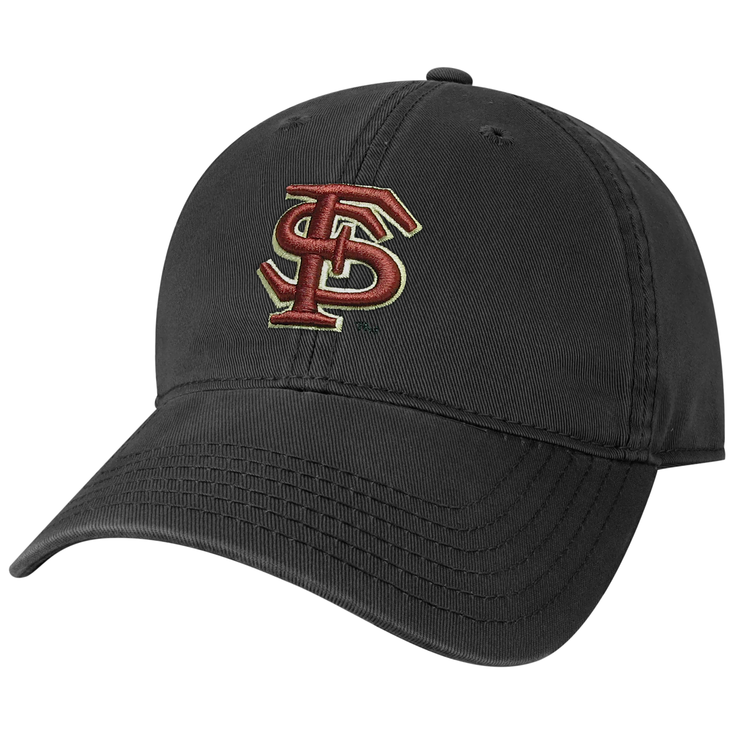 Florida State Seminoles Black Relaxed Twill Adjustable Hat