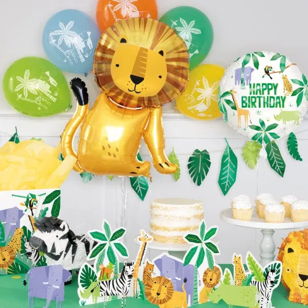 Foil Safari Leaves Party Garland 7ft