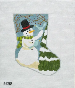 Frosty Ornament Sized Stocking Canvas