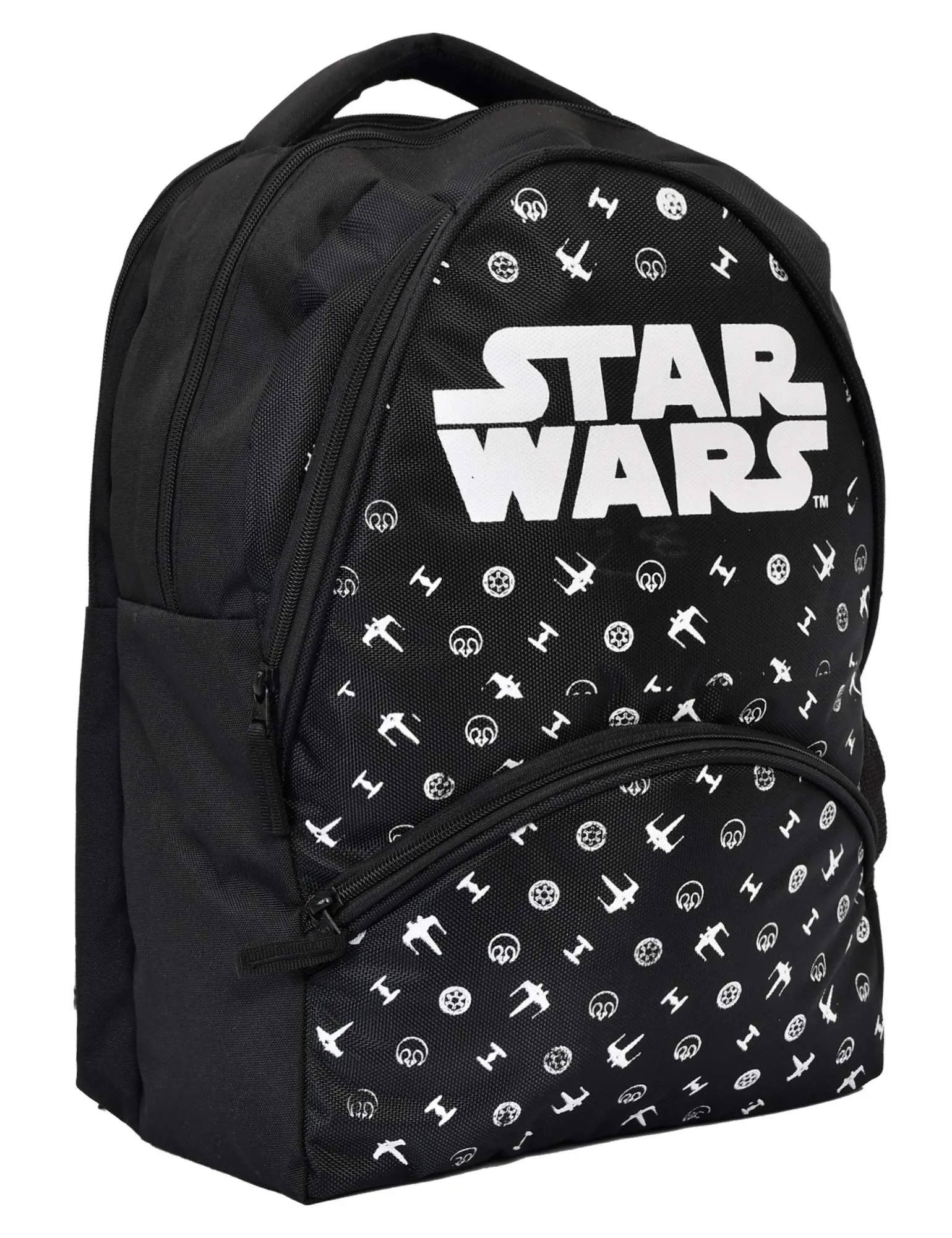 Fun Homes Star Wars Print 17 inch Polyster Waterproof Office Bag,School Bag,College Bag,Unisex Travel Backpack,Black