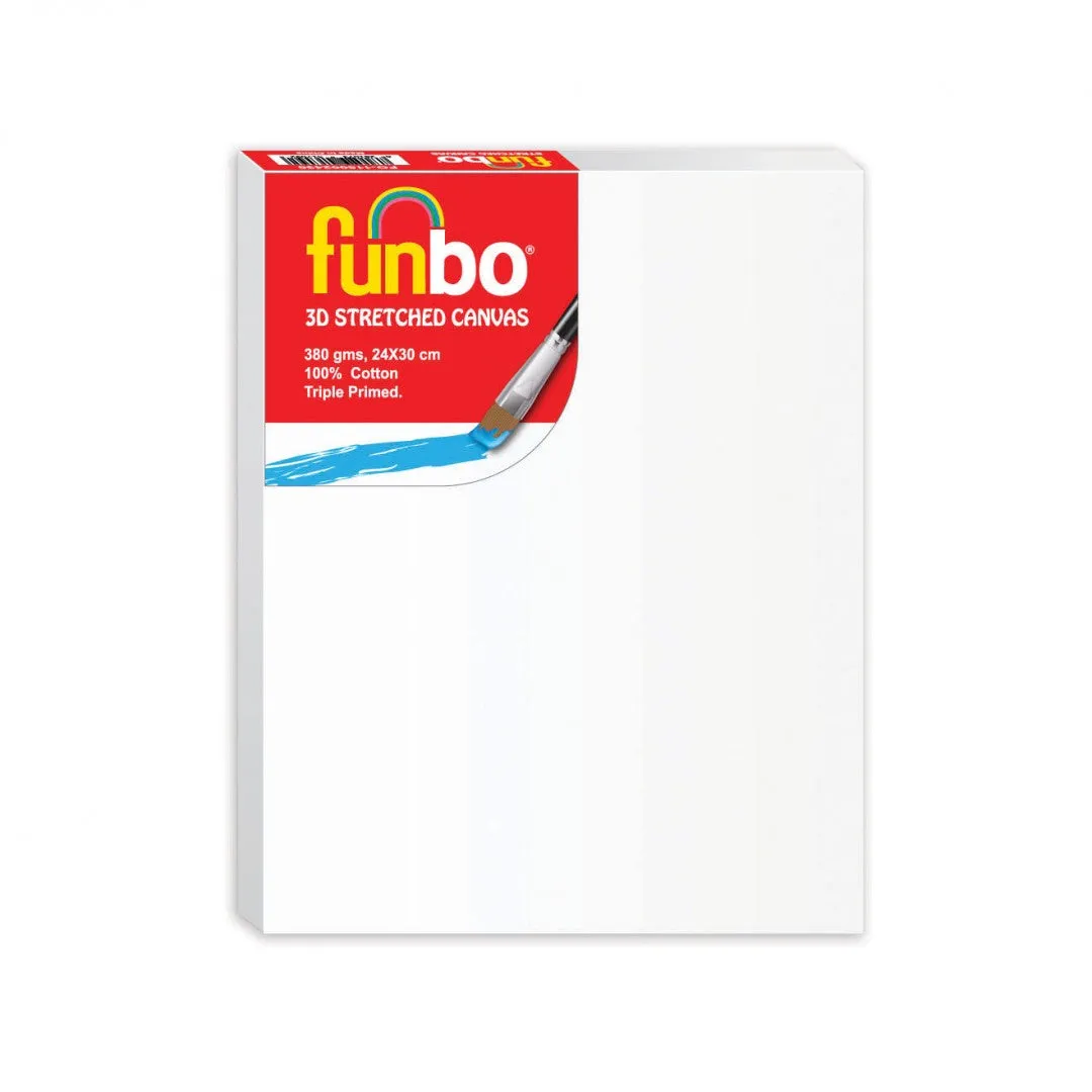 Funbo Stretched 3D canvas 380 gms 24X30 cm