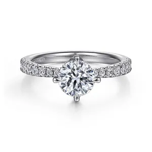Gabriel & Co Ada - 14K White Gold Round Diamond Engagement Ring