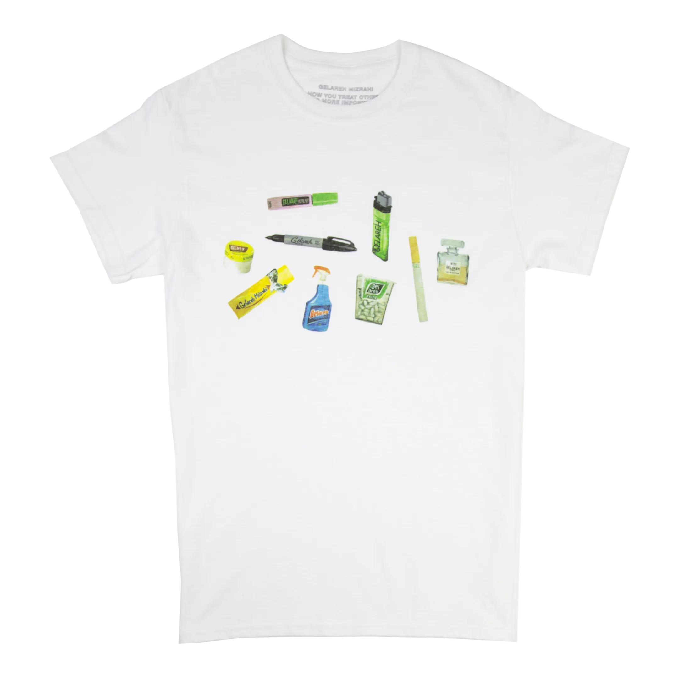 GELAREH MIZRAHI T-SHIRT SHORT SLEEVE WHAT'S IN YOUR MINI BAG
