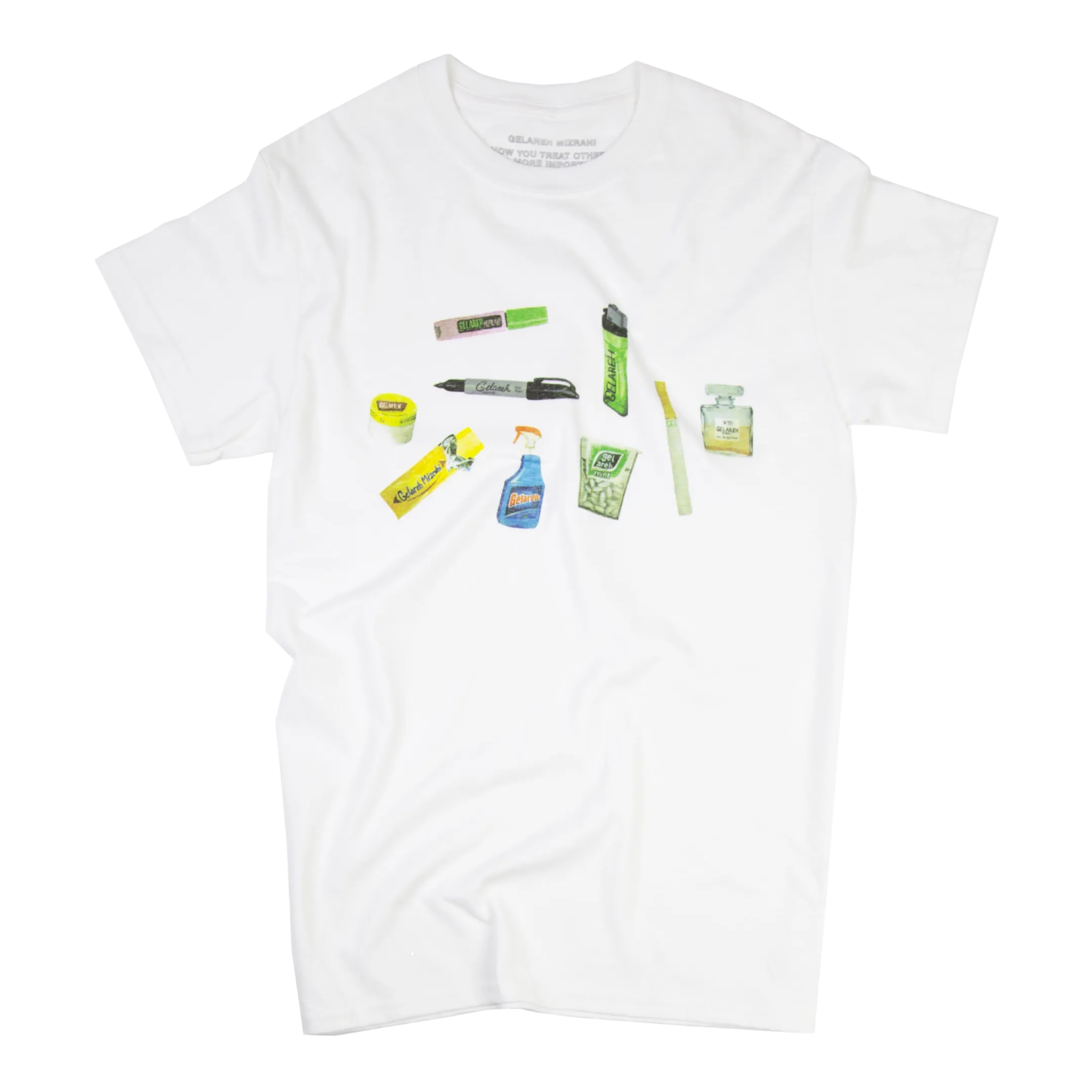 GELAREH MIZRAHI T-SHIRT SHORT SLEEVE WHAT'S IN YOUR MINI BAG
