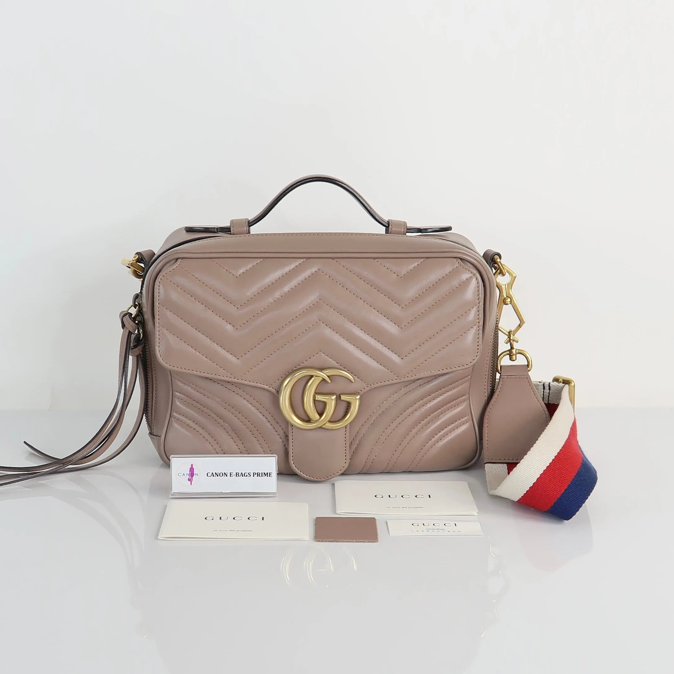 GG Marmont Sylvie Web Top Handle