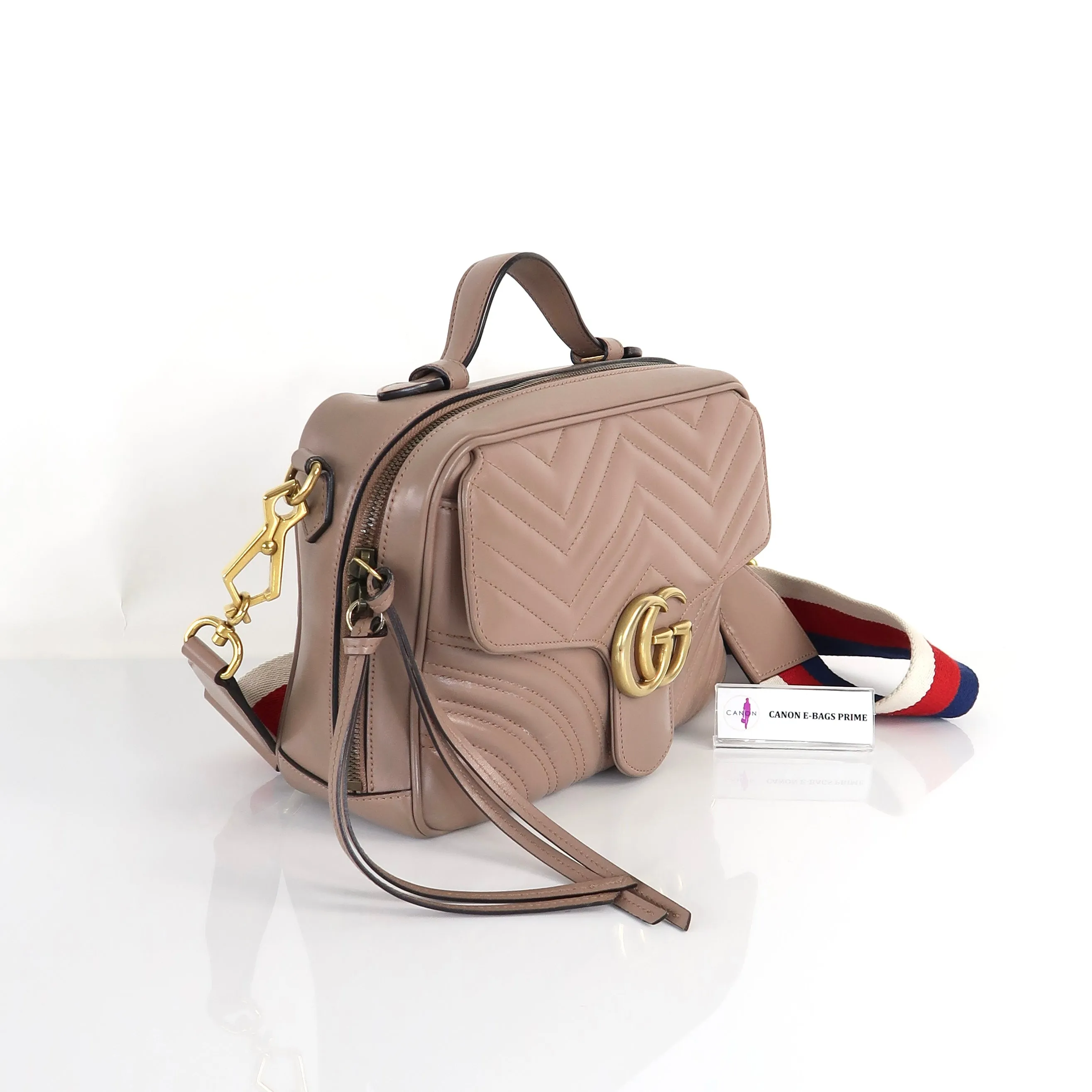 GG Marmont Sylvie Web Top Handle