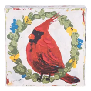Glory Haus GH 10160002 Wreath Red Bird Canvas