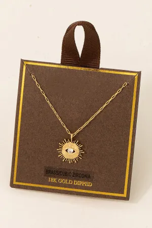 Gold Dipped Shining Eye Necklace