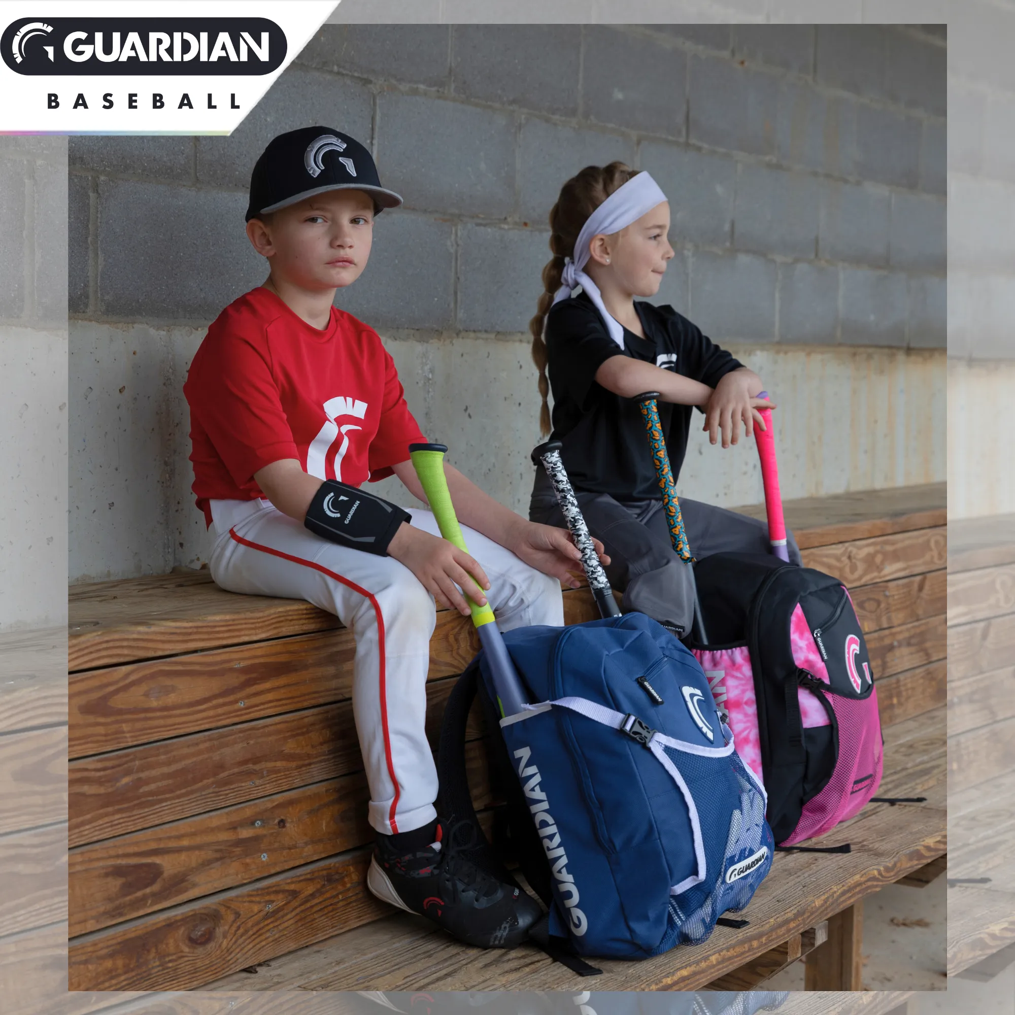 Guardian Baseball Rookie Youth Baseball Bat Bag - Boys or Girls (Navy/White)