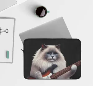 Guitar - Cat Musician - Dungeons and Dragons - Laptop Sleeve