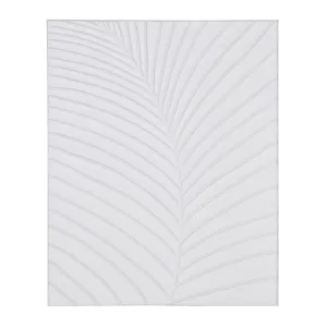 Hand Painted White Fern Artwork
