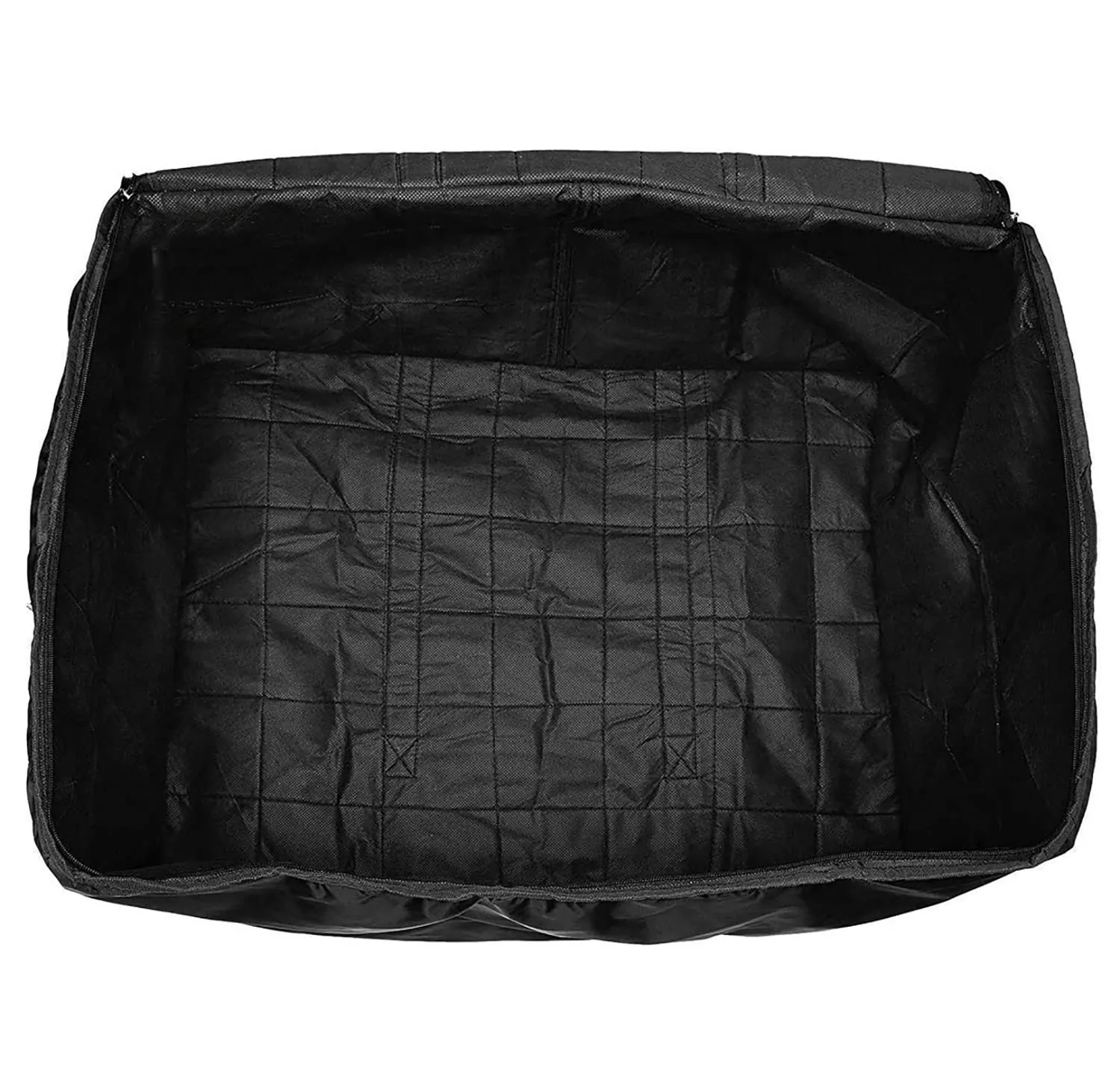 Heart Home Dot Printed Large Size Lightweight Foldable Multipurpose Storage bag, Cloth Organiser, Travel Bag With Zippered Closure And Handle- Pack of 2 (Black & White)-HS43HEARTH26706