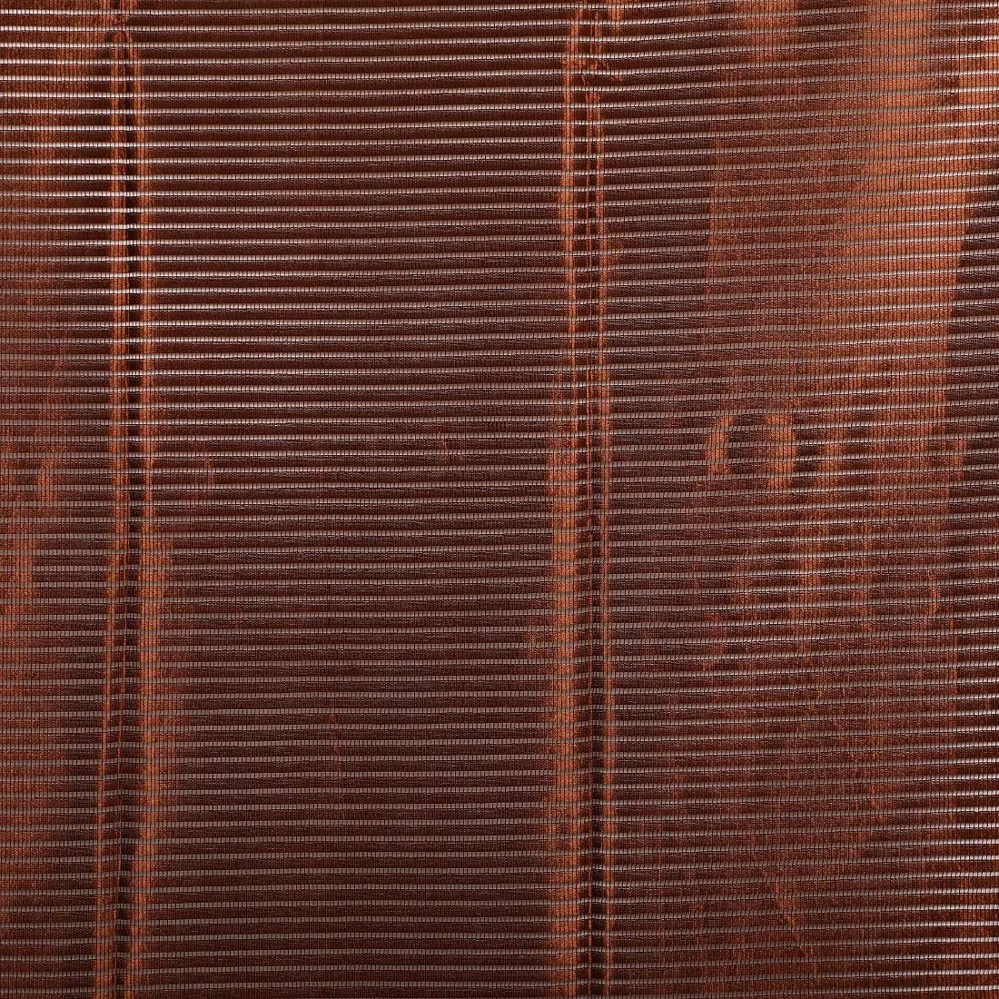 Heart Home Shining 2 Pieces Sheer Door Curtains Silk Look Semi Transparent Voile Grommet Elegance Curtains for Living Dining Room, Bedroom Drapes 48 x 84 Inch Long, (Brown) - CTHH7396