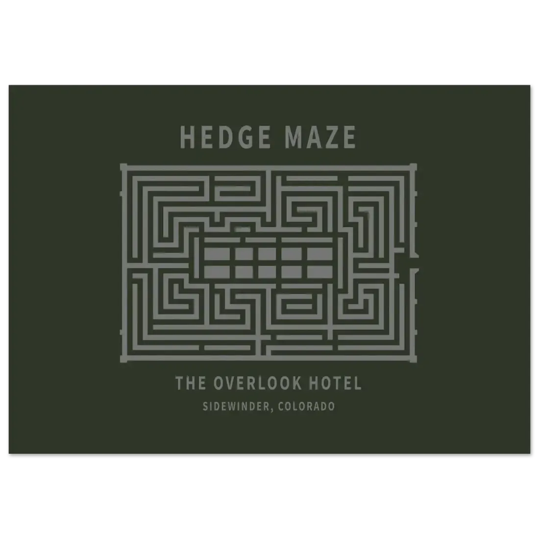 Hedge Maze, The Overlook Hotel - The Shining Movie Poster