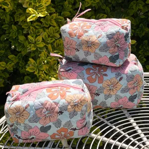 Hibiscus Cosmetic Bag S/3