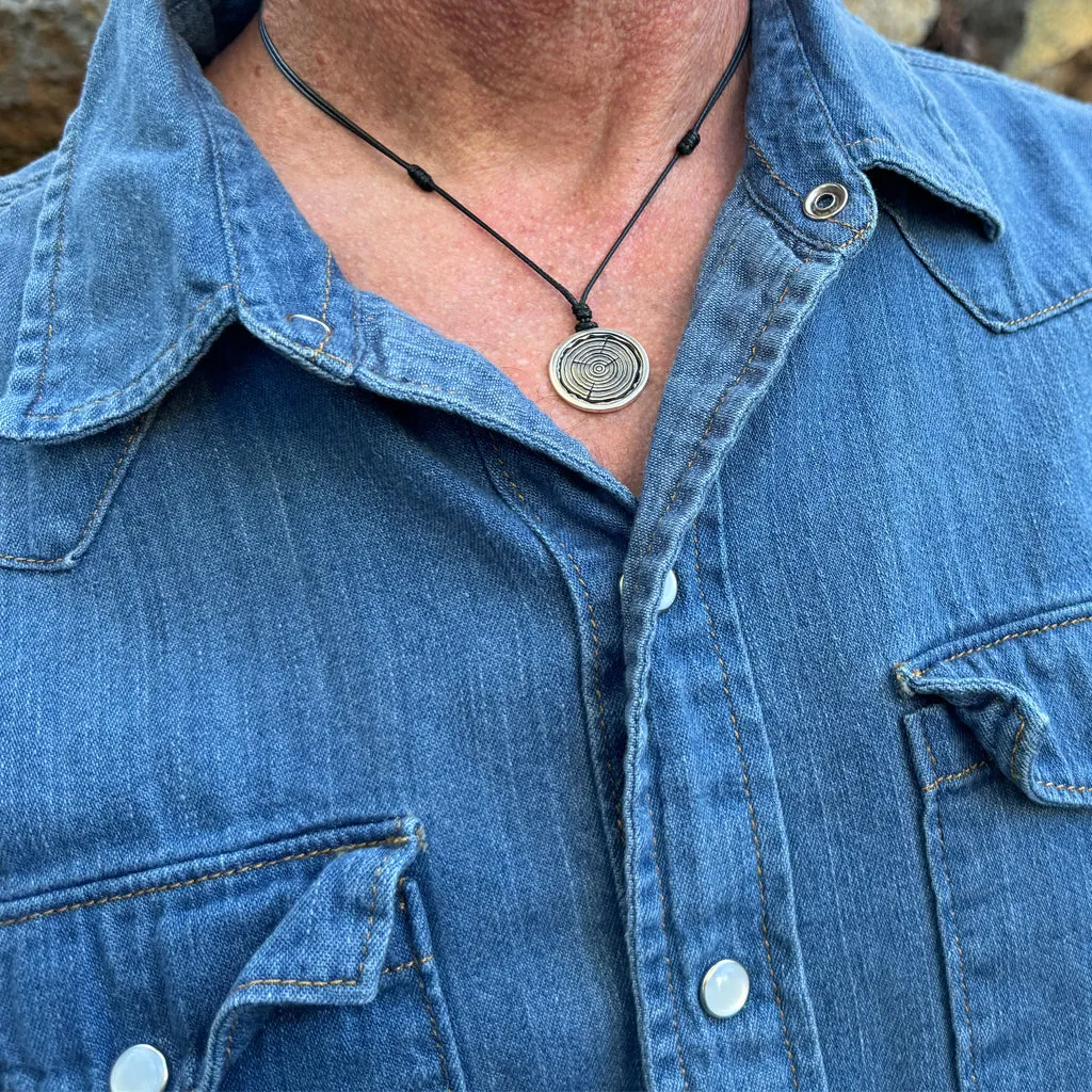 His Tree Rings Necklace