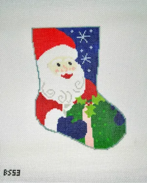 Ho Ho Ho Santa Ornament Sized Stocking Canvas