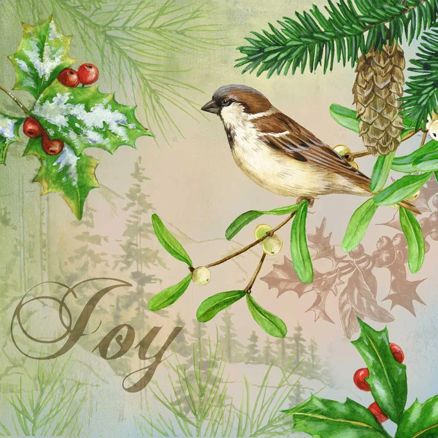 Holiday - Winter Song - Sparrow Canvas