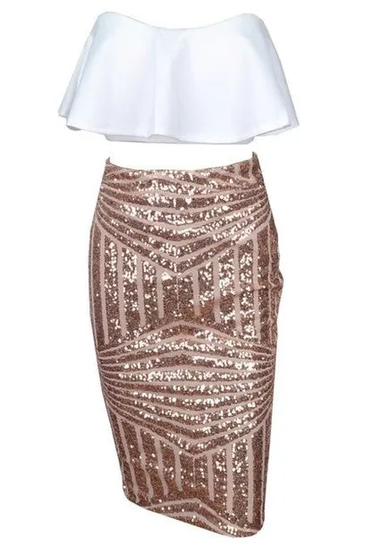 HOT TWO PIECE SHINING DRESS