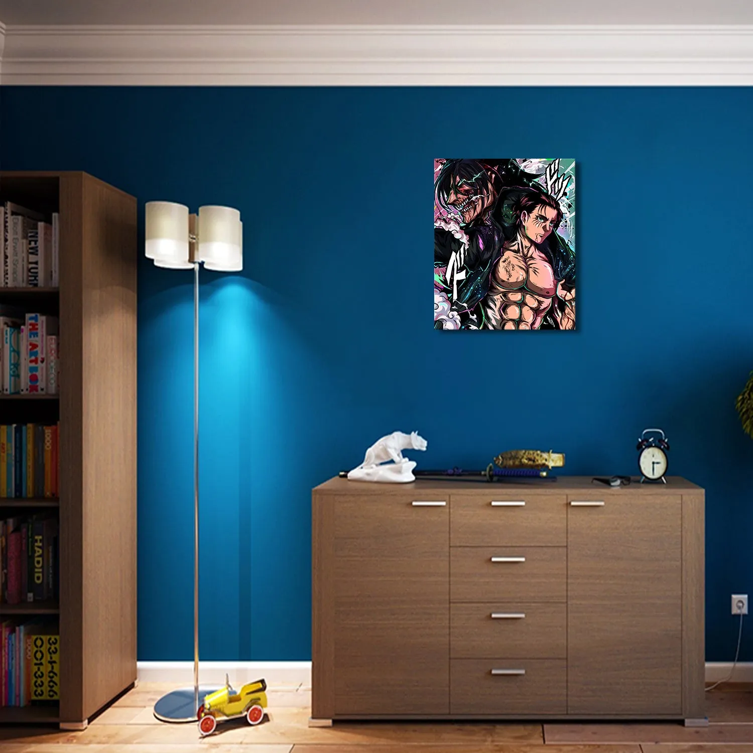 Human and Titan Canvas Wall Art