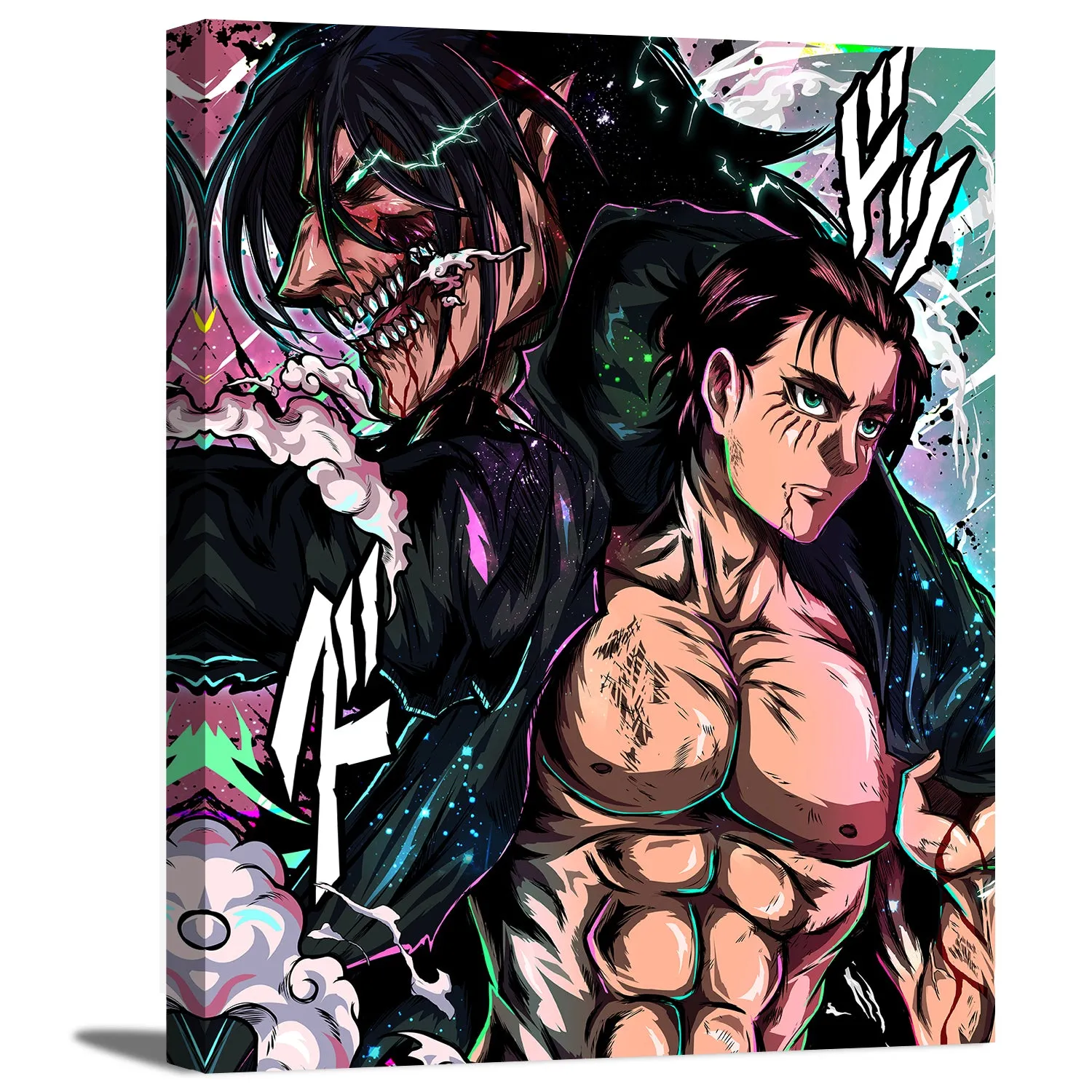 Human and Titan Canvas Wall Art