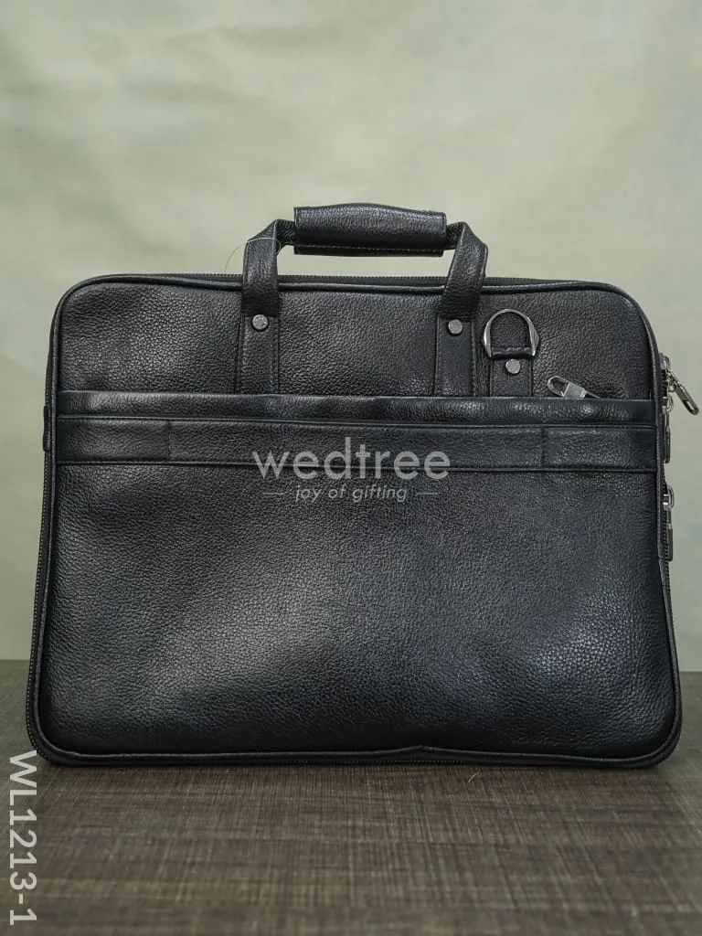 Laptop Bag in Leather with Expandable Sleek - WL1213