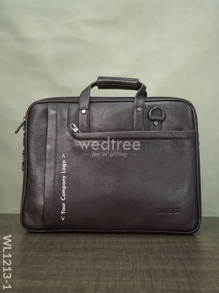 Laptop Bag in Leather with Expandable Sleek - WL1213