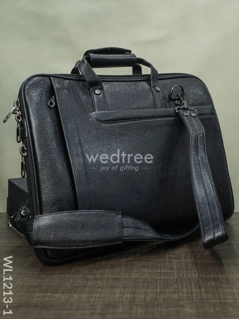 Laptop Bag in Leather with Expandable Sleek - WL1213