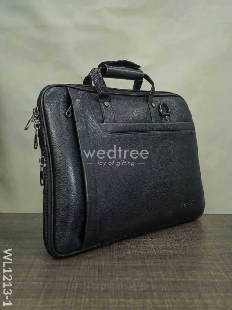 Laptop Bag in Leather with Expandable Sleek - WL1213