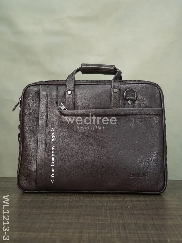 Laptop Bag in Leather with Expandable Sleek - WL1213