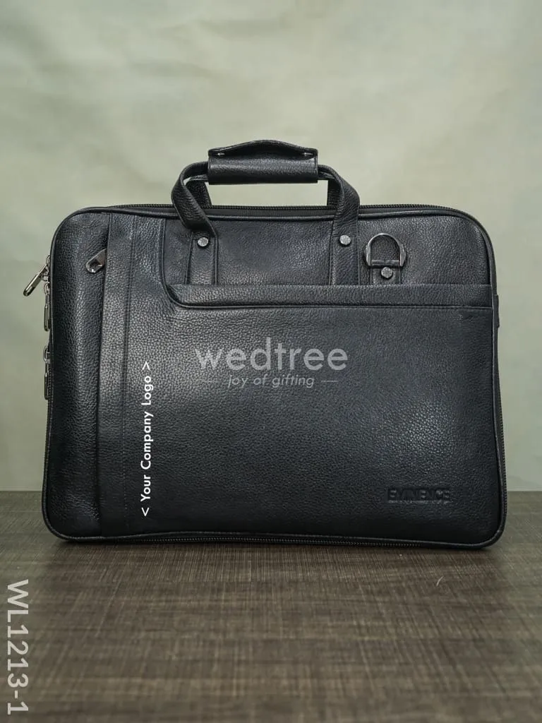 Laptop Bag in Leather with Expandable Sleek - WL1213
