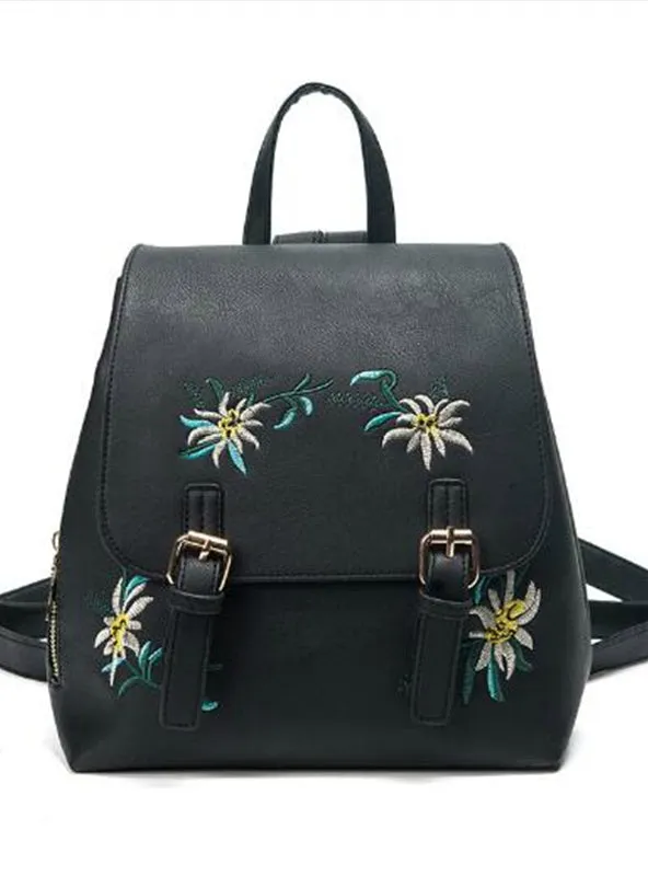 Leather Backpacks Female School Bags For Girls