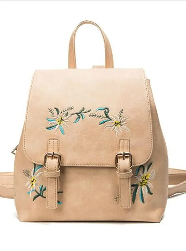 Leather Backpacks Female School Bags For Girls