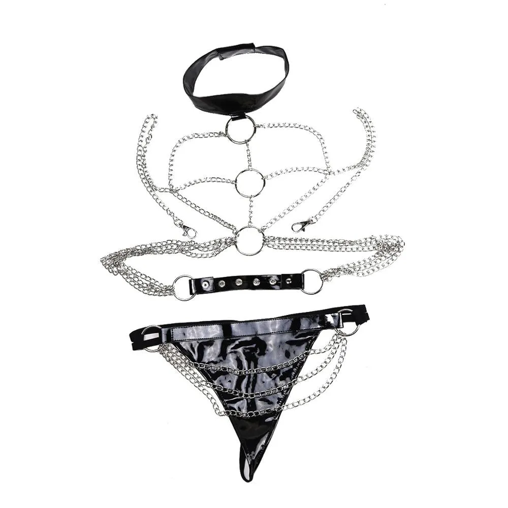 Leather Chained Harness