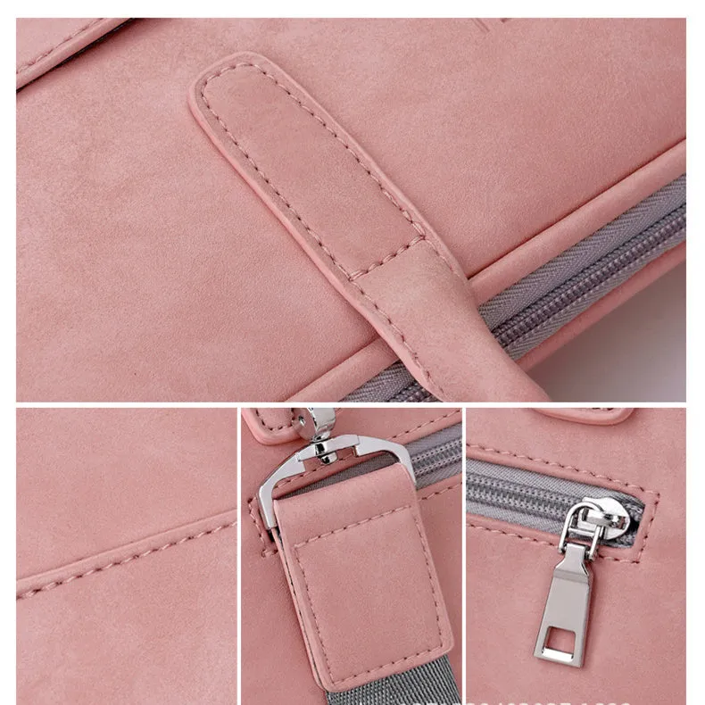 Leather Classic Laptop Bag for Women 15-inch