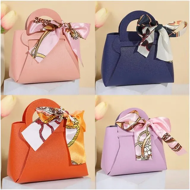Leatherette Bow-Tie Petite Handbag