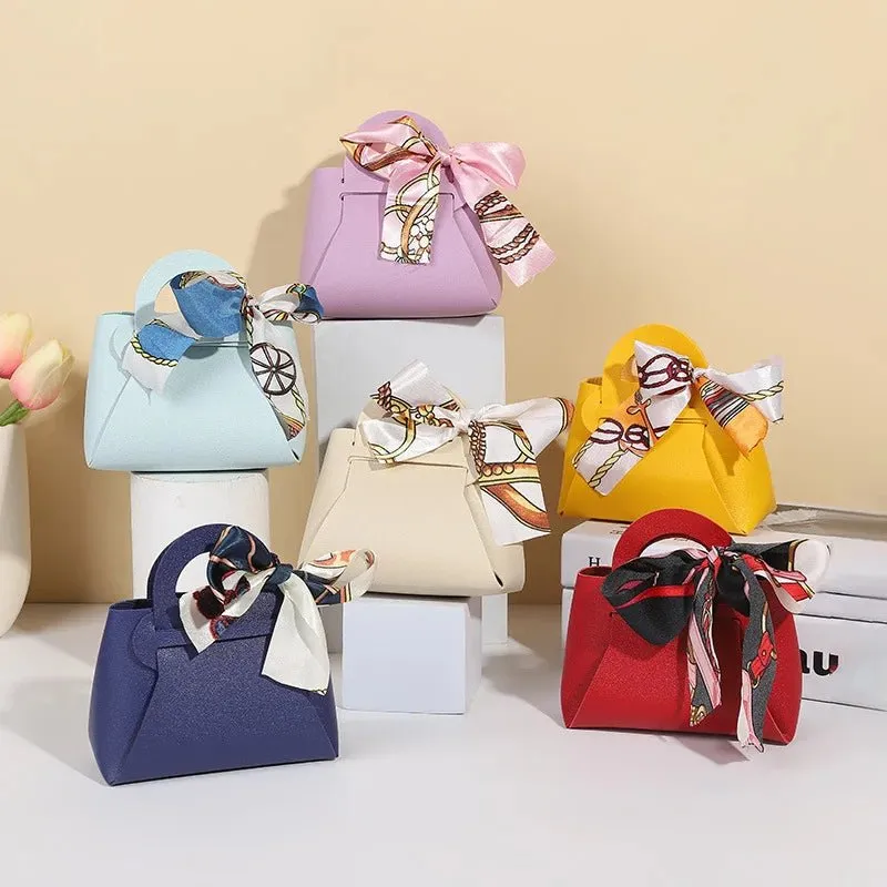 Leatherette Bow-Tie Petite Handbag