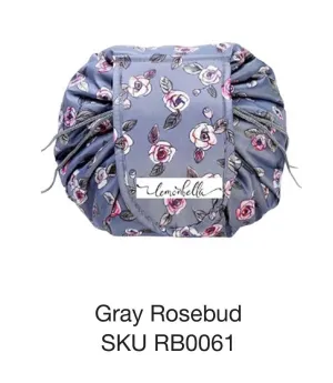 Lemonbella Cosmetic Rosebud Cinch Sak With Velcro Flap