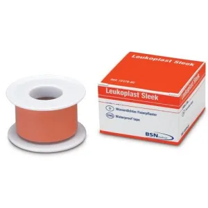 Leukoplast Sleek Waterproof Adhesive Surgical Tape 2.5cm x 3m x 12 Rolls