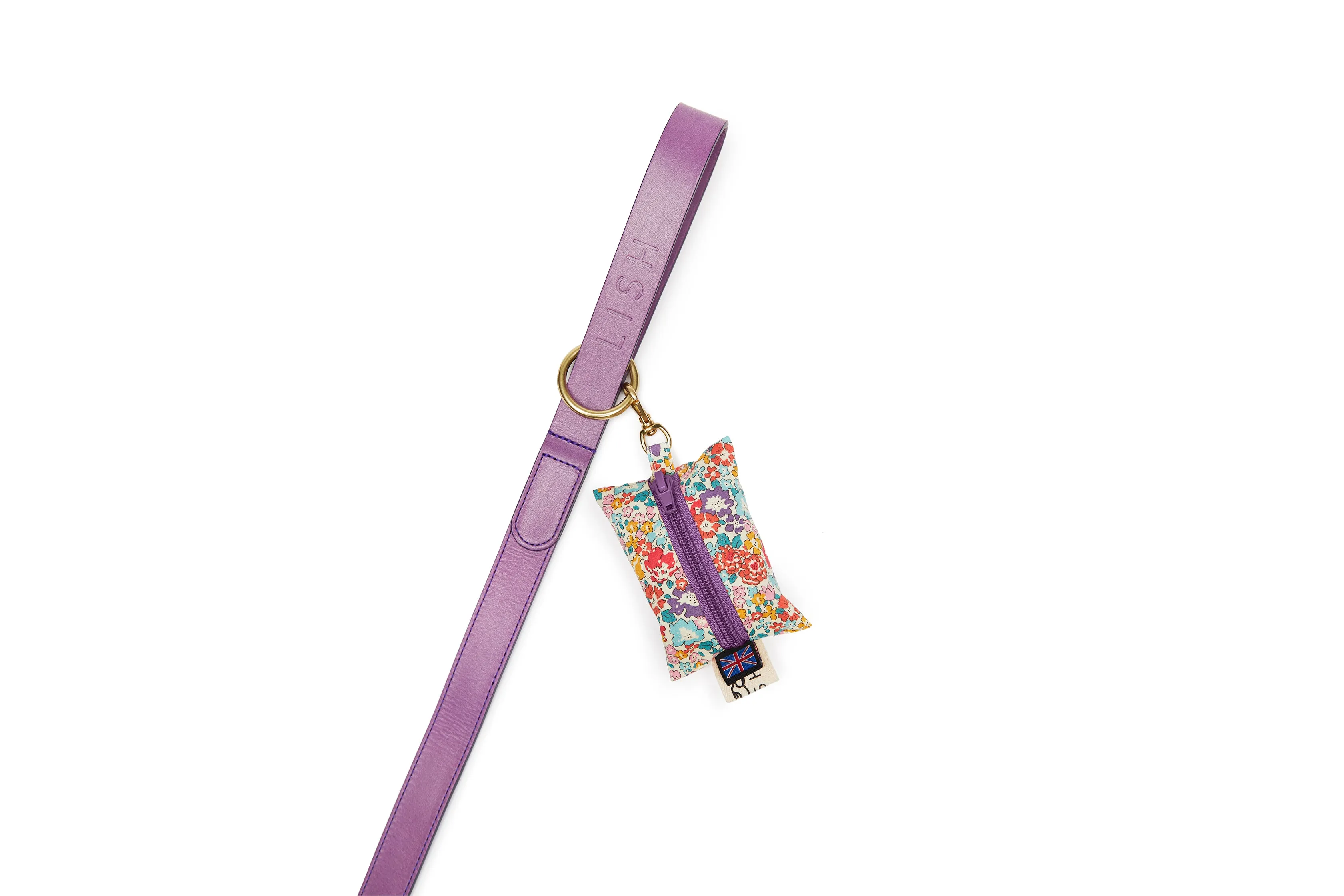 Liberty Print Purple Floral Poop Bag Dispenser