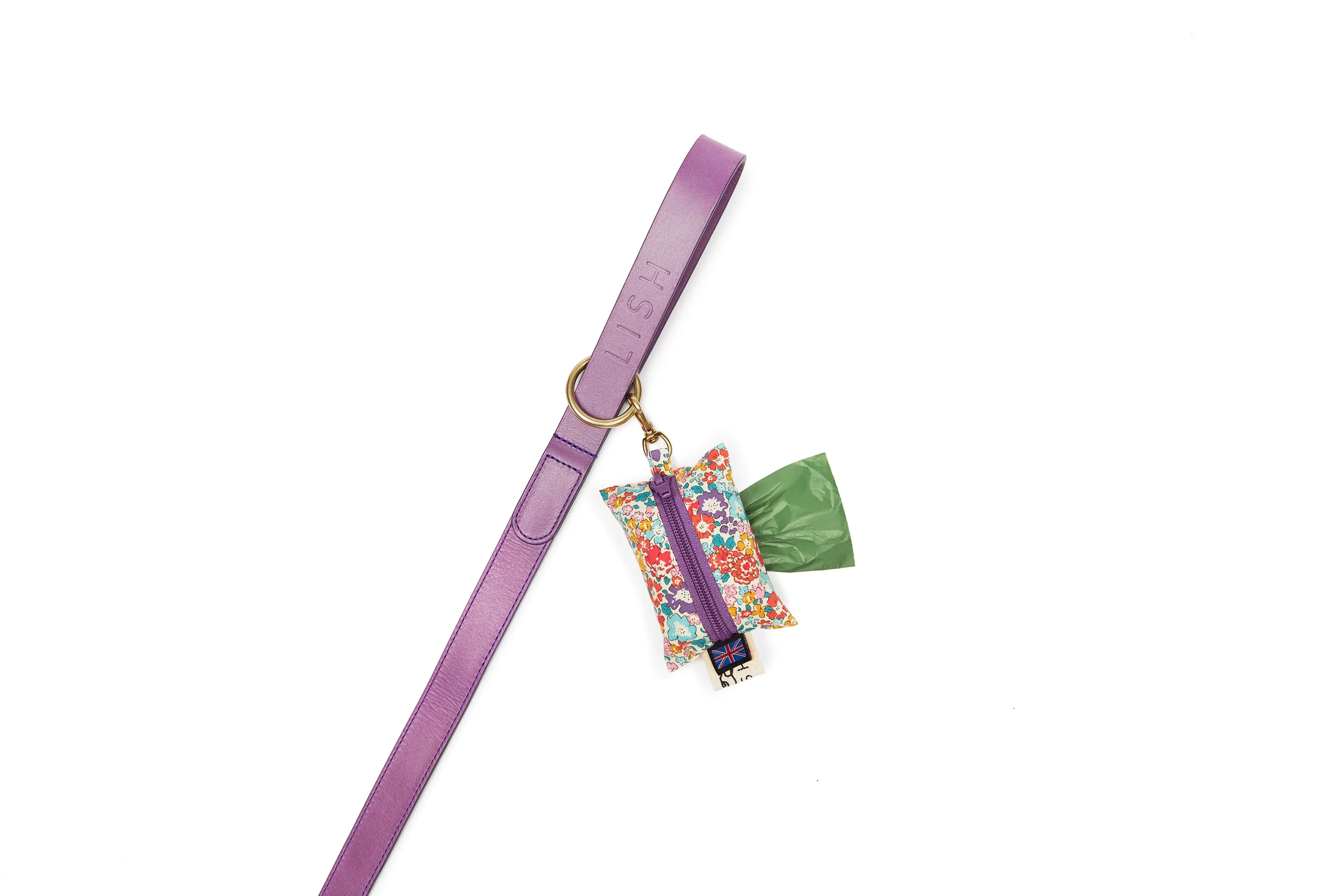 Liberty Print Purple Floral Poop Bag Dispenser