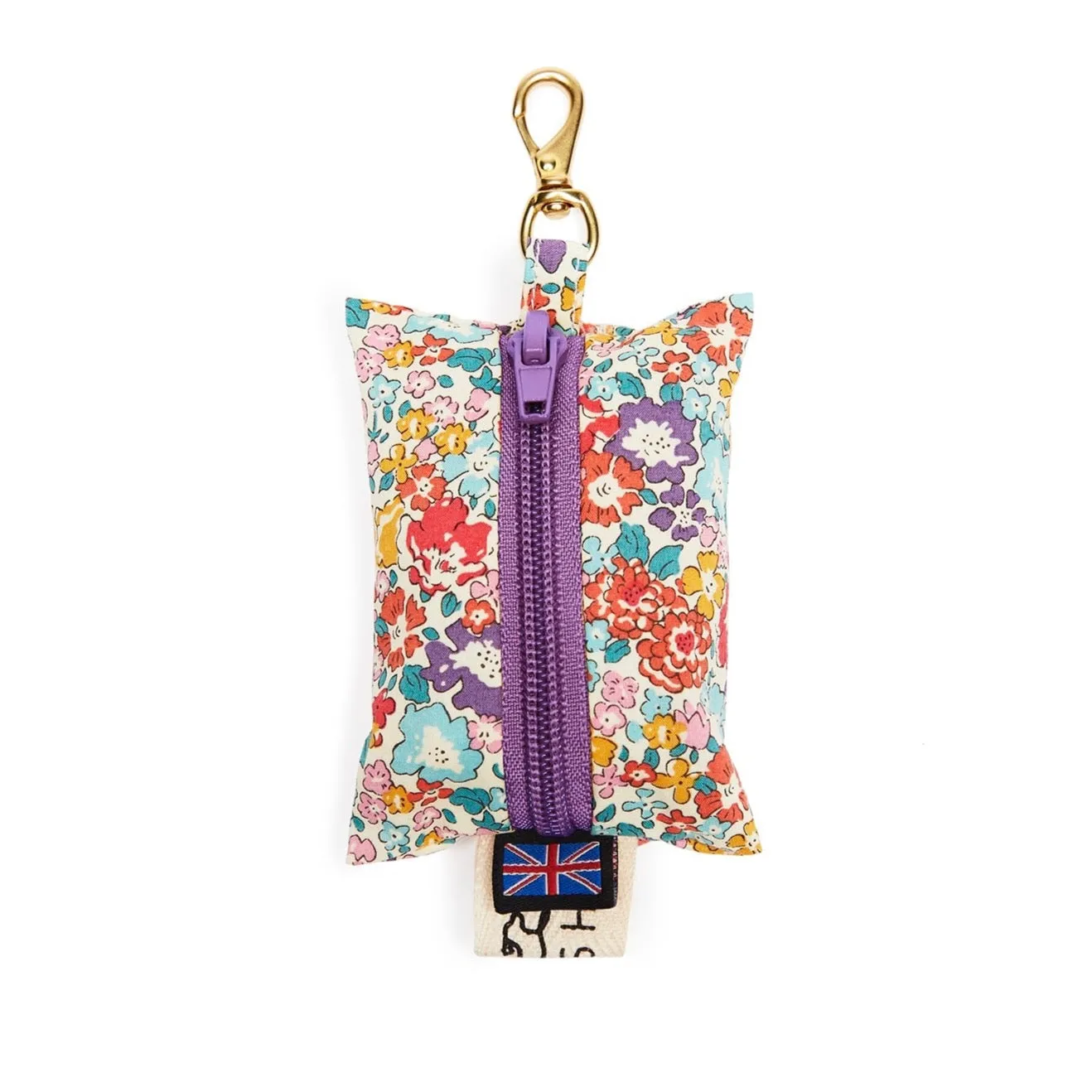 Liberty Print Purple Floral Poop Bag Dispenser