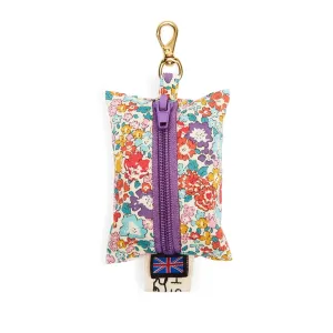 Liberty Print Purple Floral Poop Bag Dispenser