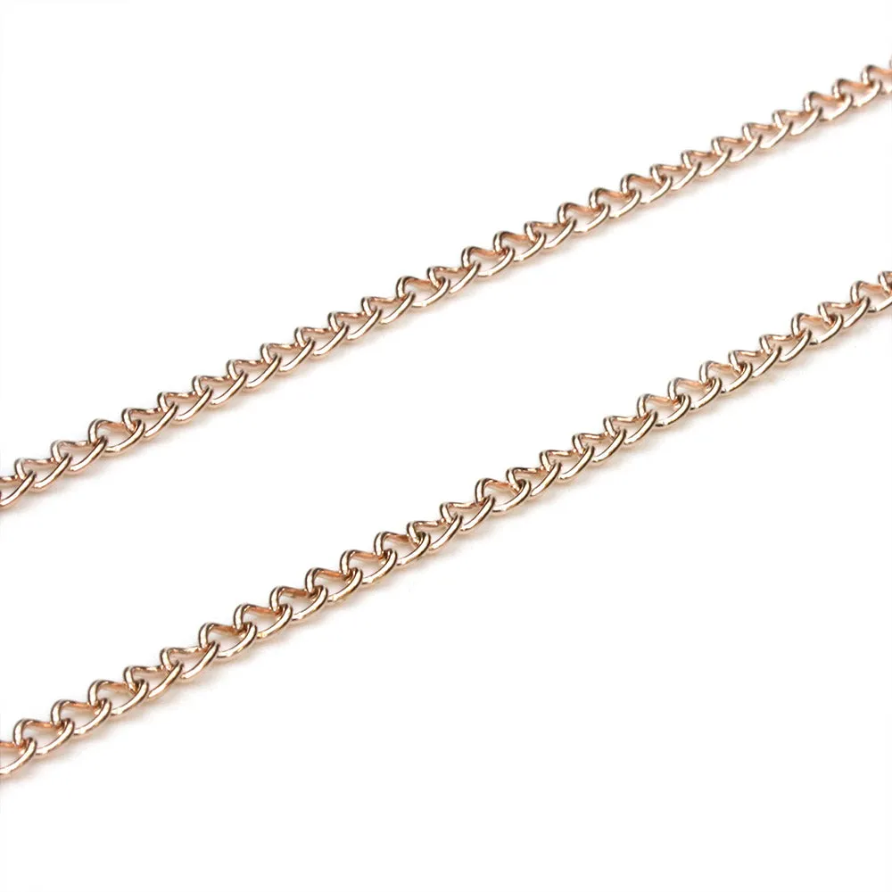 Light Chain Rose Gold Plated 3mm-Pack of 10m
