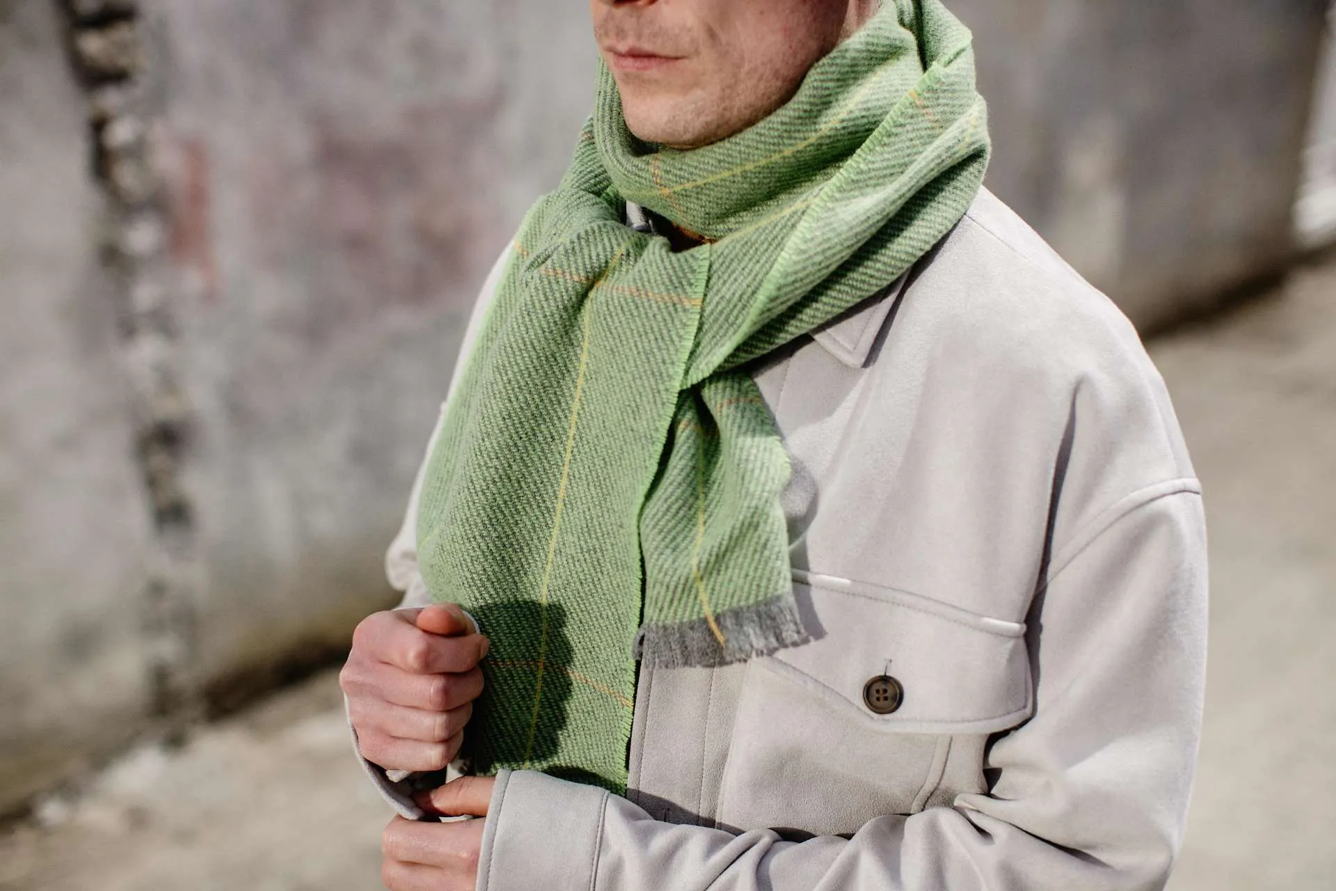 Lime Turra Lambswool Scarf