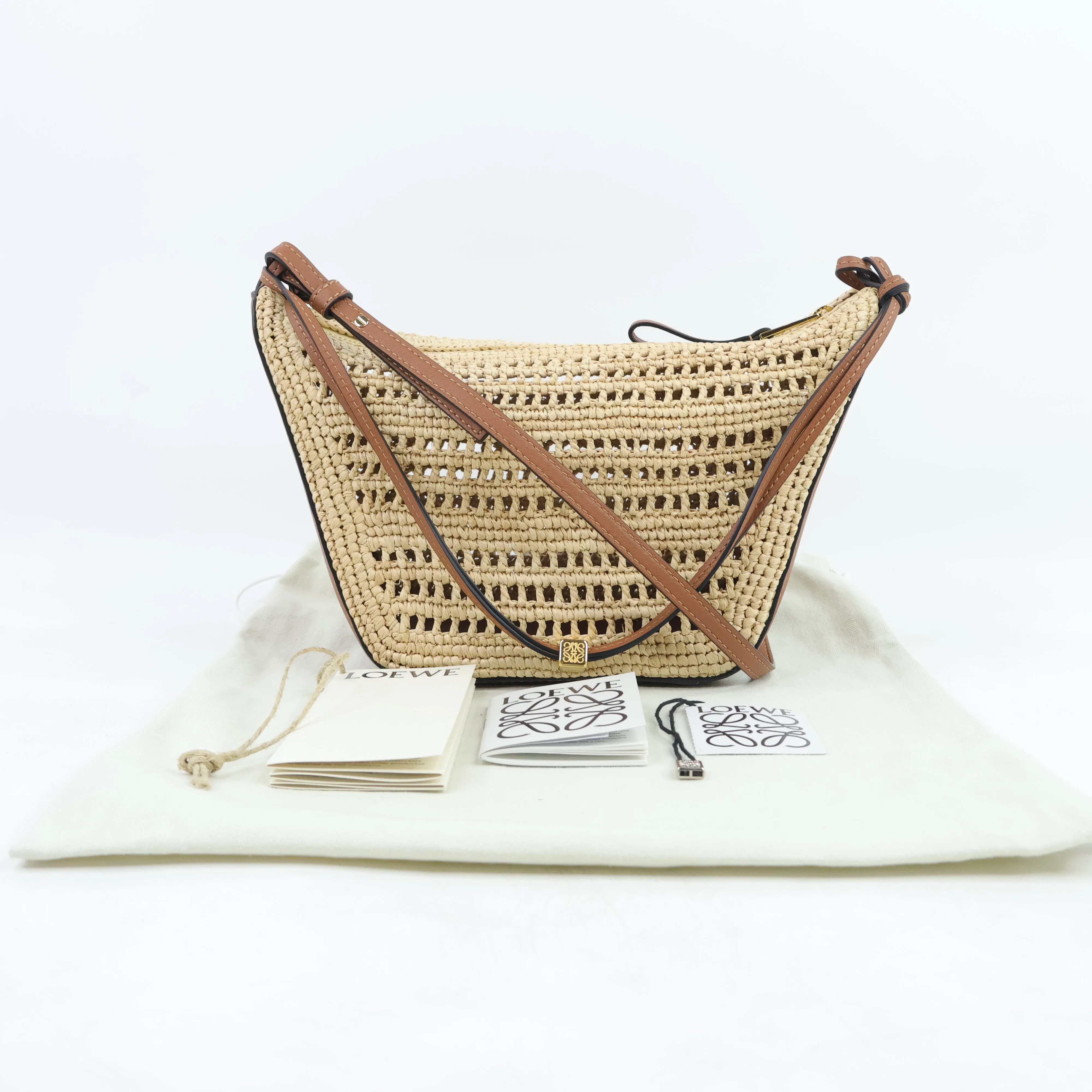 Loewe Hammock Hobo Mini Raffia Tan Natural