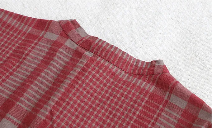Long Sleeve Summer Spring Cotton Linen Women loose Dresses DZA20641