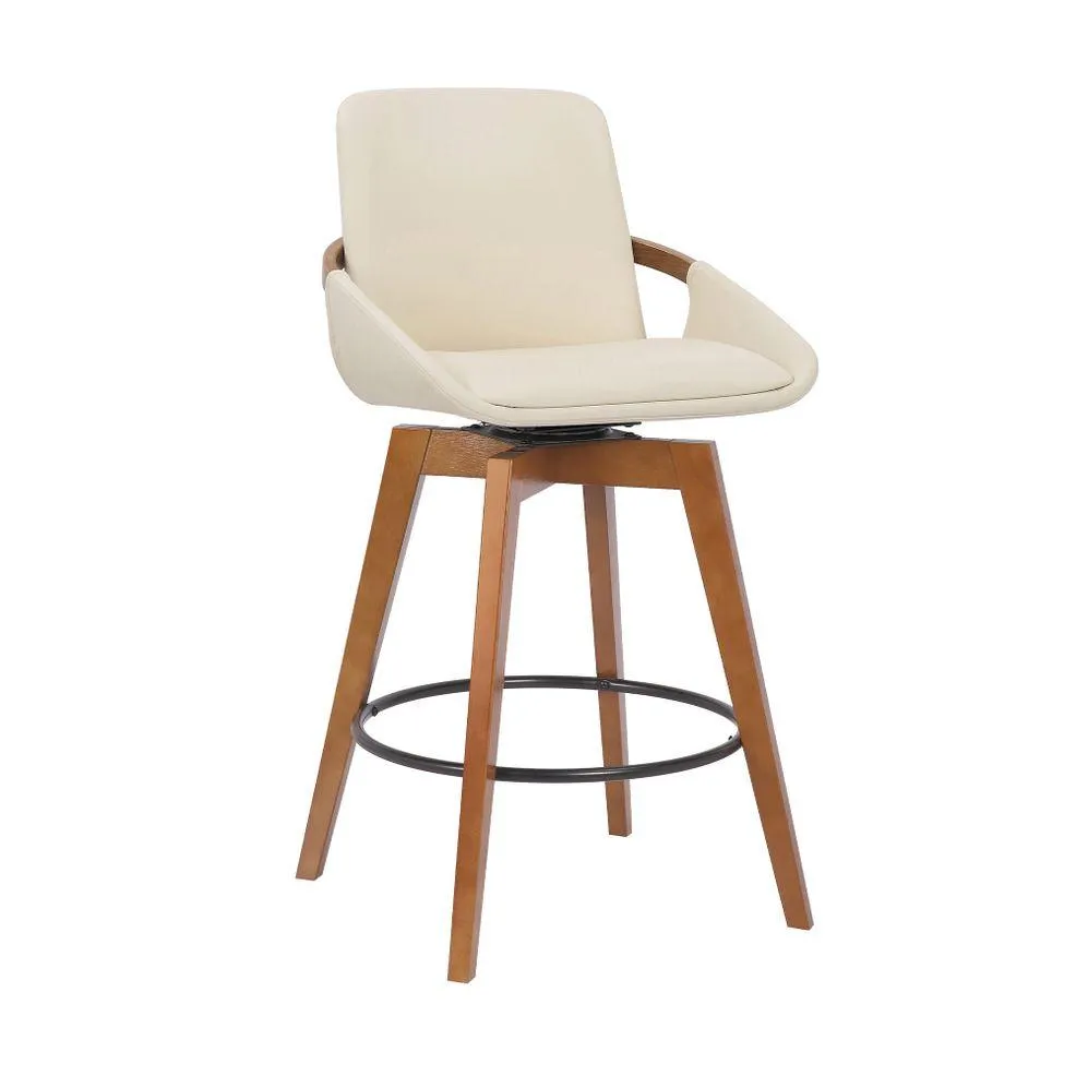 Lor Faux Leather 30" Swivel Bar Stool