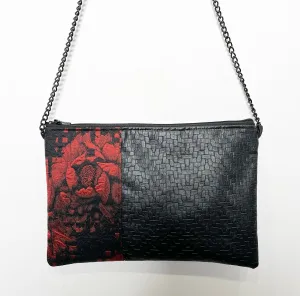 Lucky Charm Shoulder Bag - Red floral